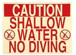 Shallow Water No Diving Pool Sign